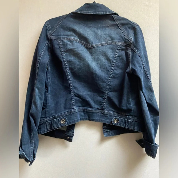 Dish dark denim button jean  jacket Sz M - Picture 2 of 10